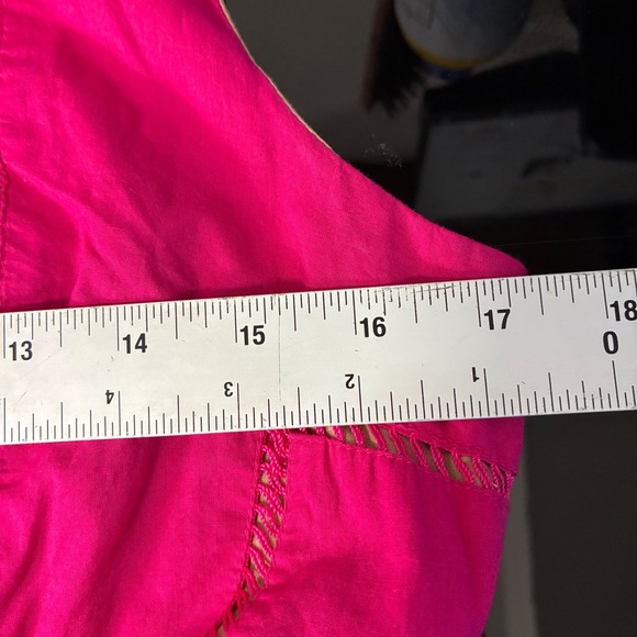 Anthropologie Moulinette Soeurs Rhododendron Pink Eyelet Dress Sz 10 - Picture 7 of 12